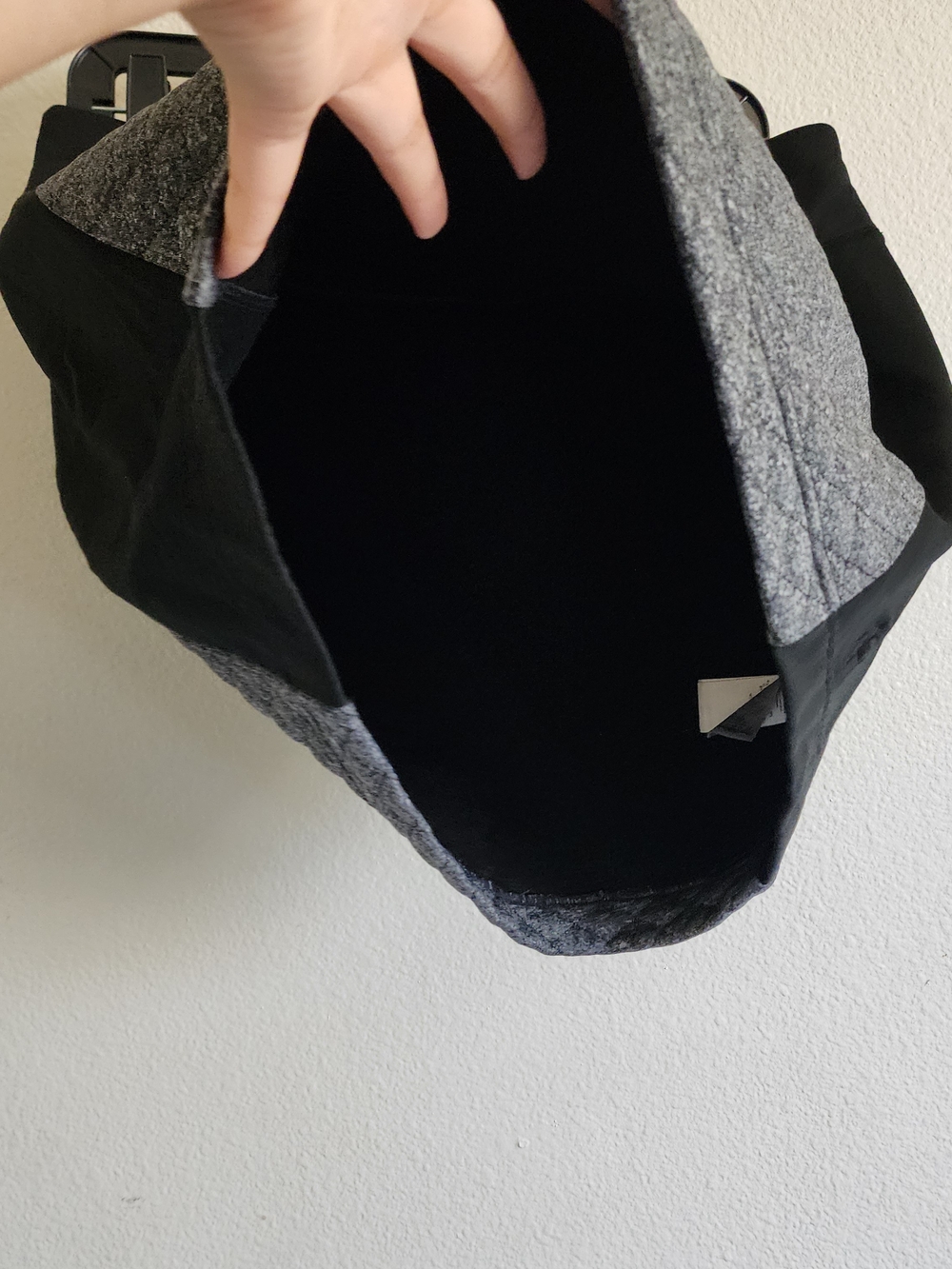 Smartwool Diamond Peak Quilted Mini Skirt Medium Gray Black Merino Wool Blend - Picture 4 of 6